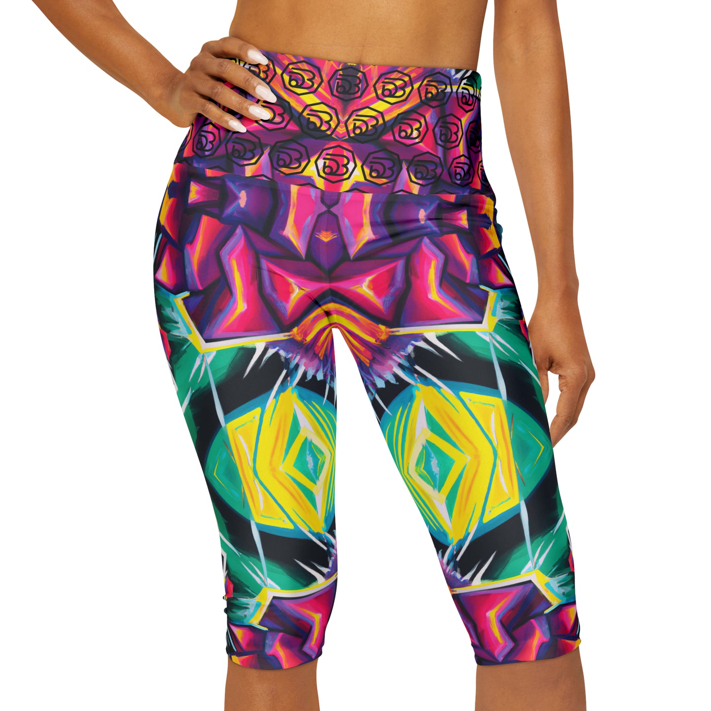 Seasonless Sizzle - Vibrant Dance Energy Capri Yoga Leggings