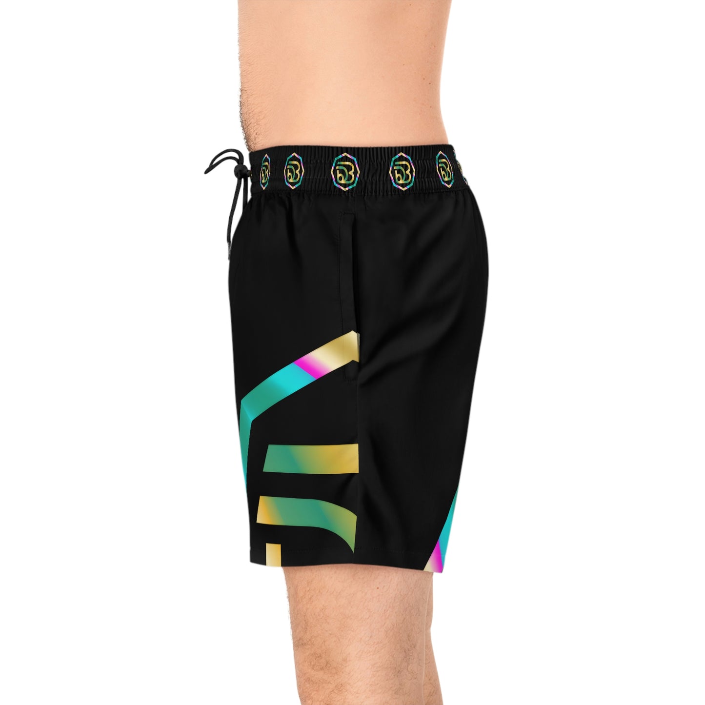 Men's "AYEYUHHH" Mid-Length Swim Shorts