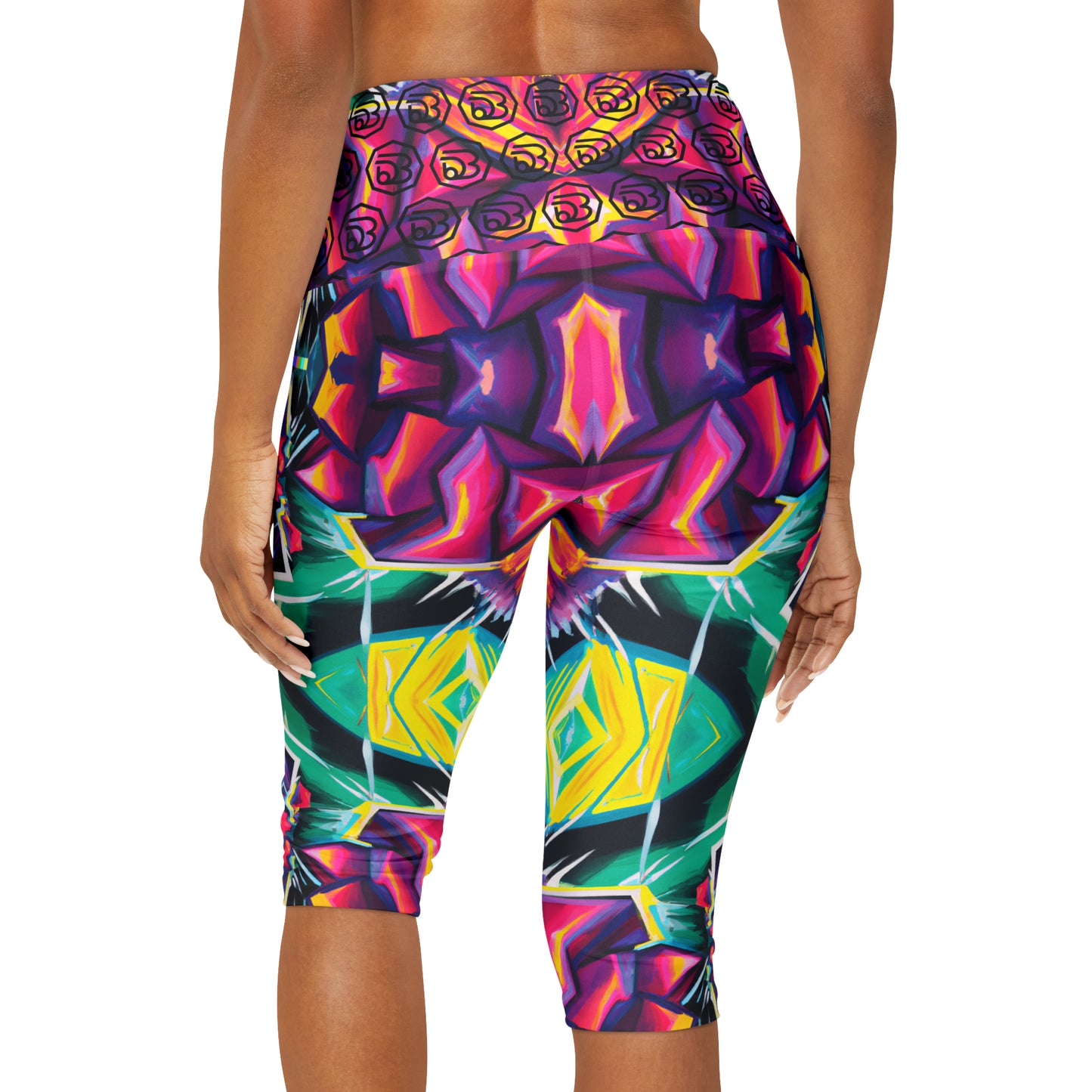 Seasonless Sizzle - Vibrant Dance Energy Capri Yoga Leggings