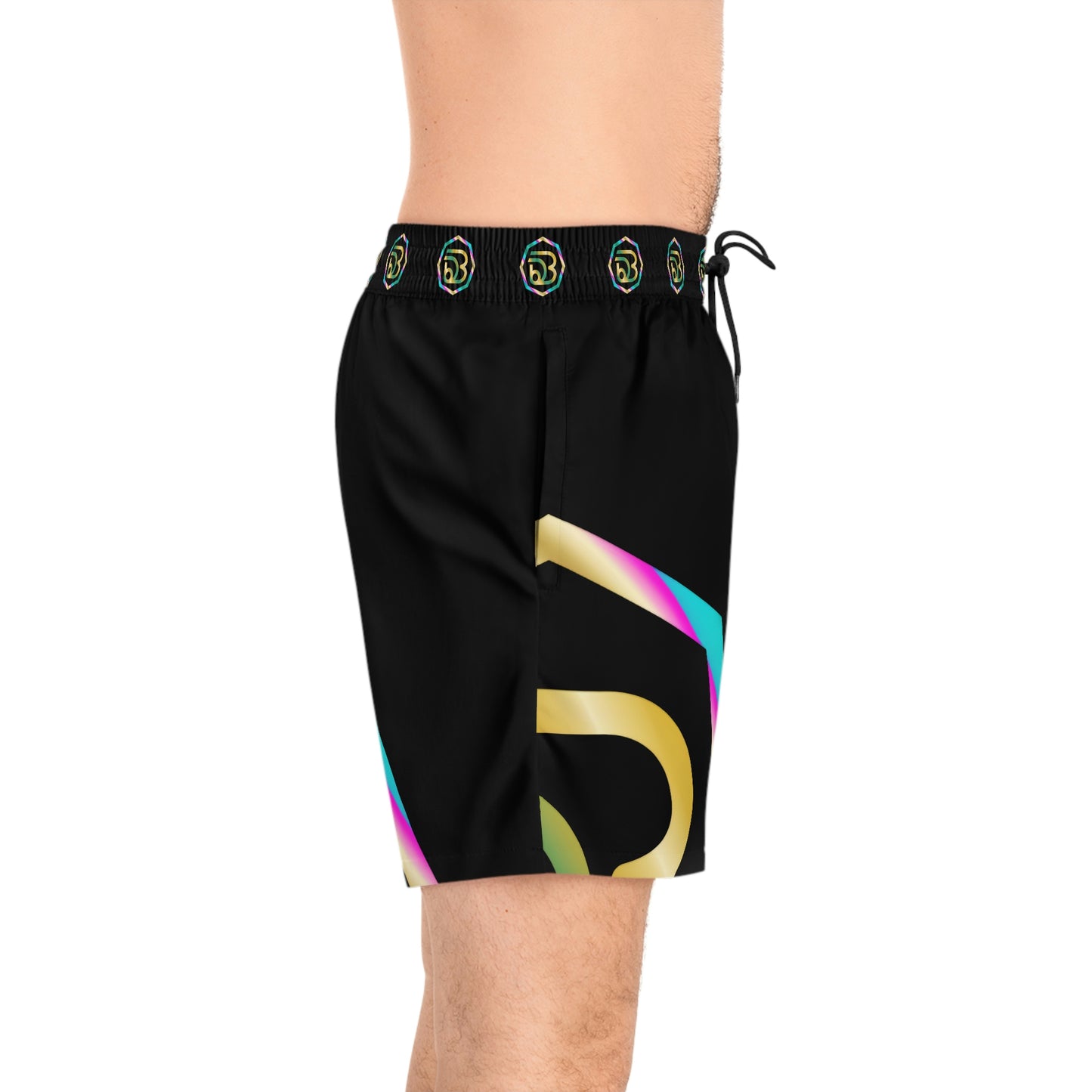 Men's "AYEYUHHH" Mid-Length Swim Shorts